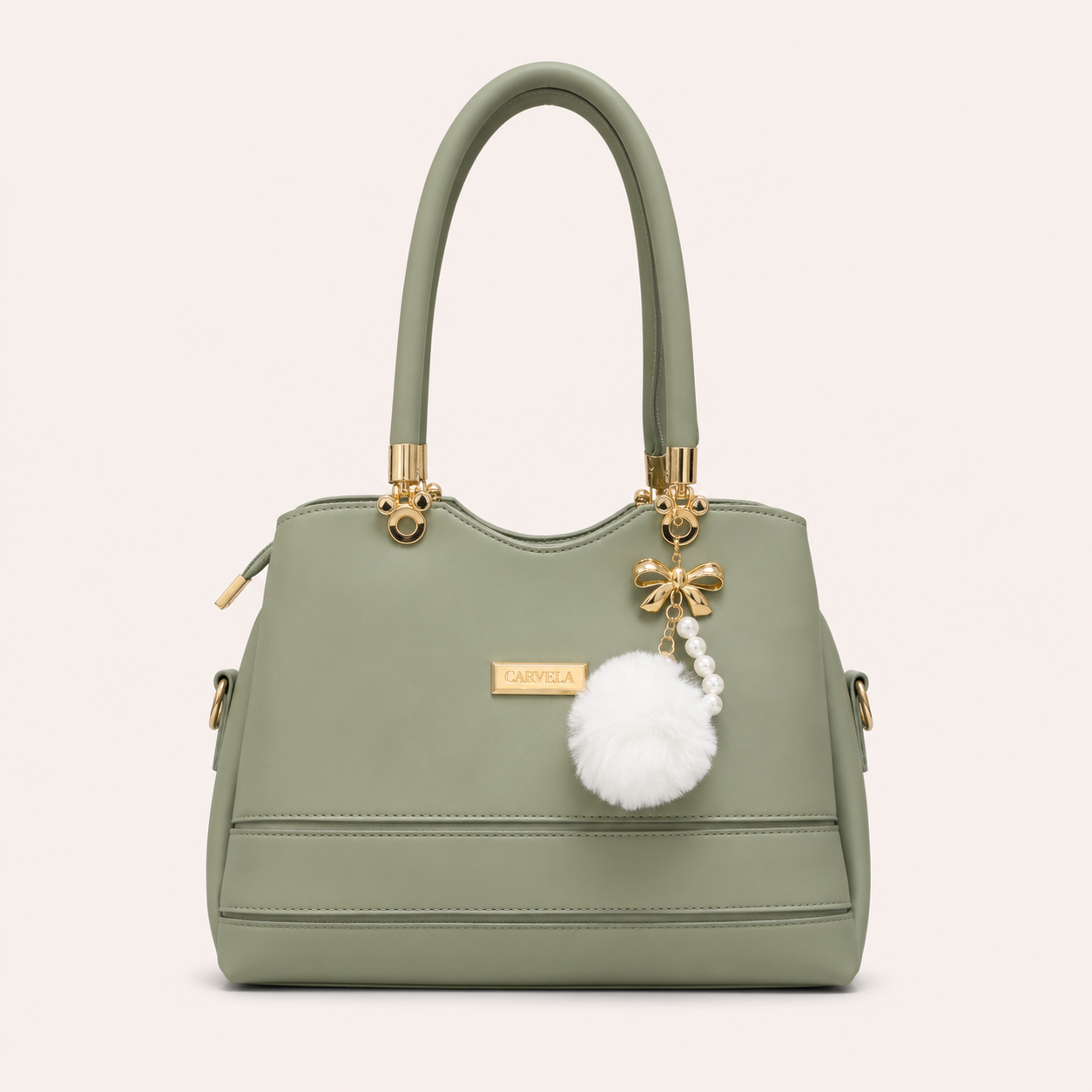 Luxury Lavender Tote Bag for Women | Elegant Shoulder Handbag with Pearl Charm