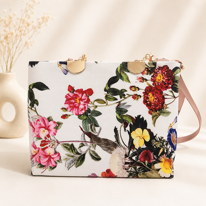 Luxury Floral Print Tote Bag for Women | Elegant Shoulder & Hand Bag