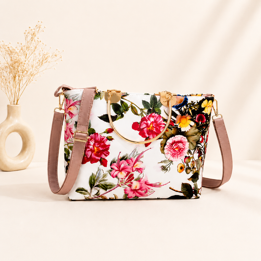 Luxury Floral Print Tote Bag for Women | Elegant Shoulder & Hand Bag