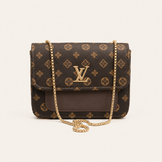 Elegant Monogram Chain Bag