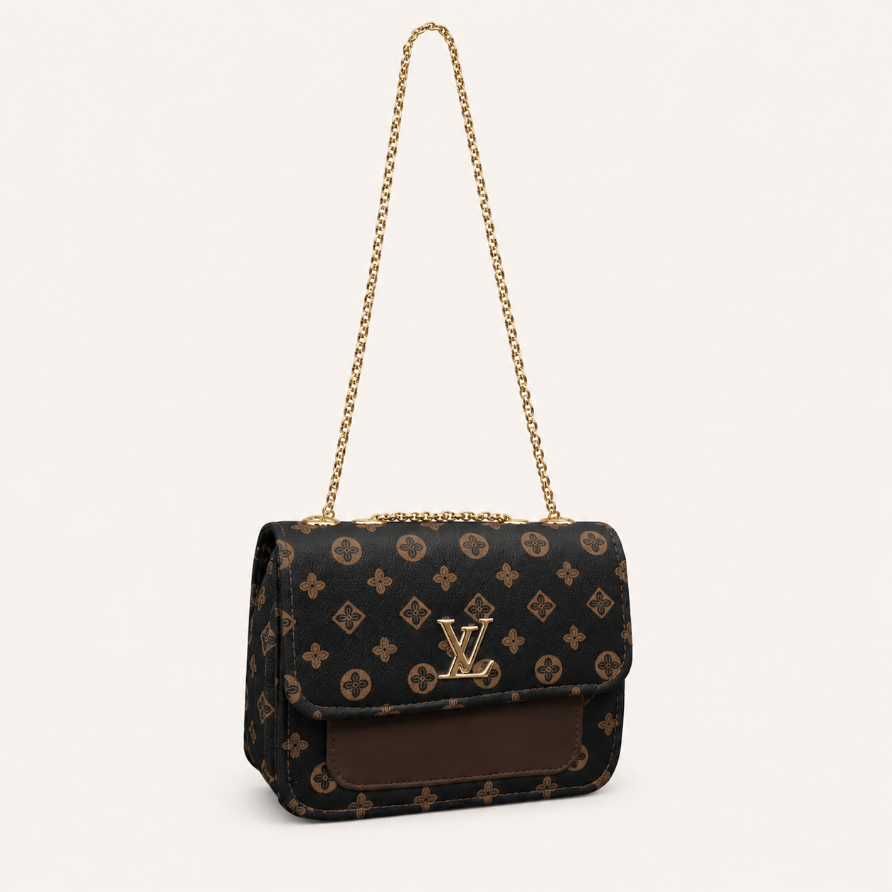 Elegant Monogram Chain Bag