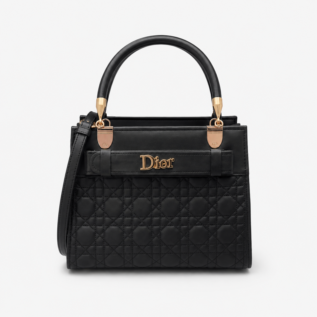 Luxury Black Quilted Handbag for Women – Elegant Designer Style Tote Bag with Shoulder Strap
