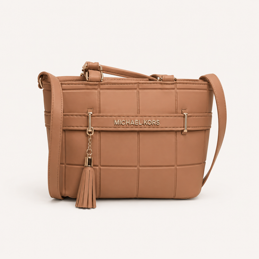 Elegant Tan Tote Handbag