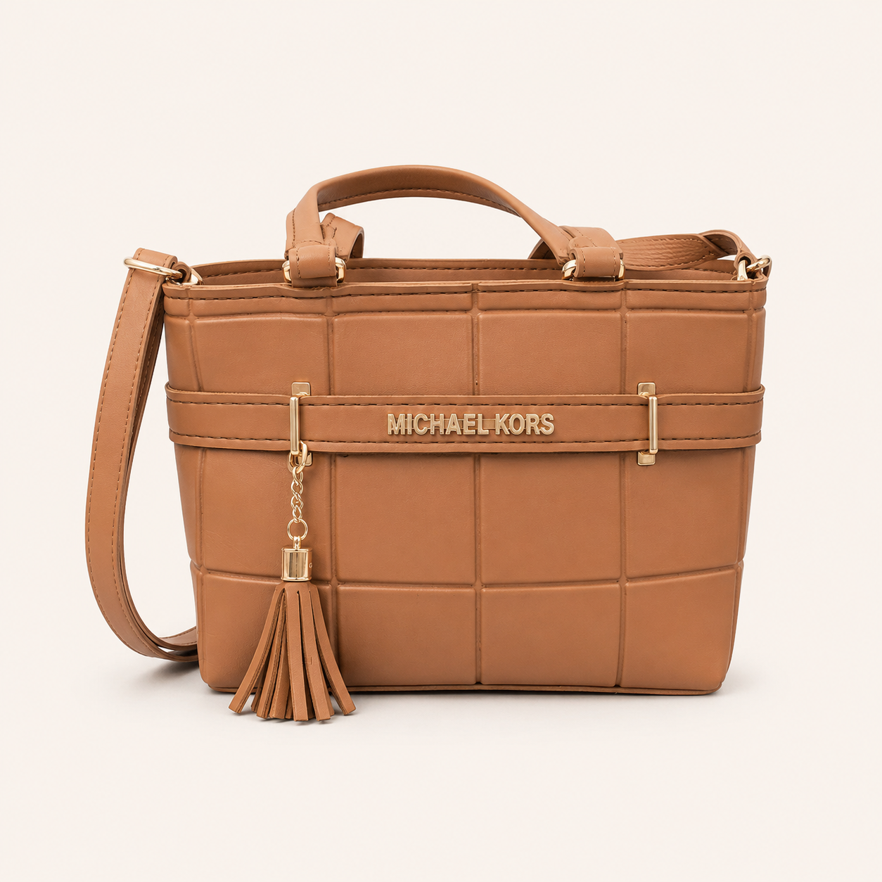 Elegant Tan Tote Handbag