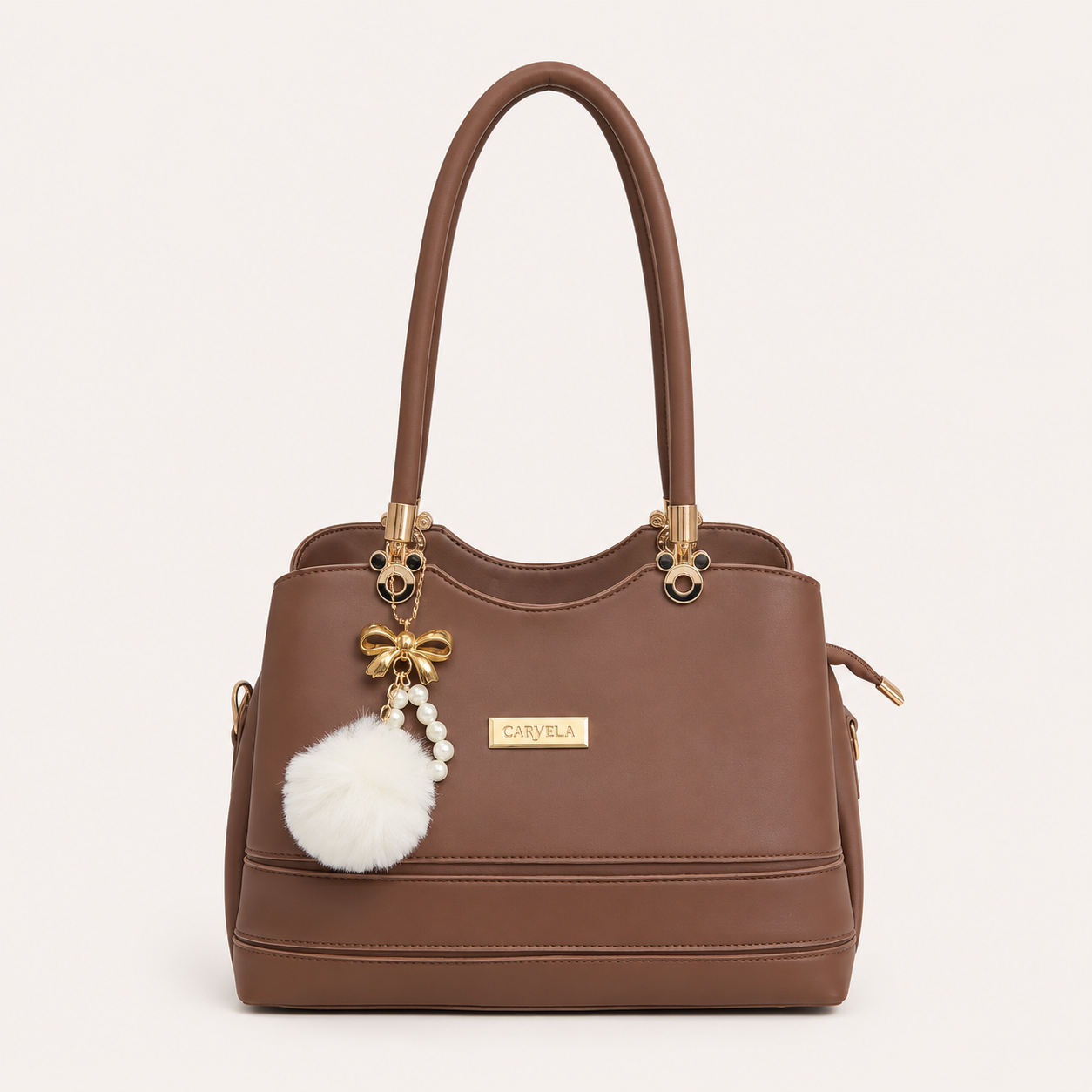 Luxury Lavender Tote Bag for Women | Elegant Shoulder Handbag with Pearl Charm