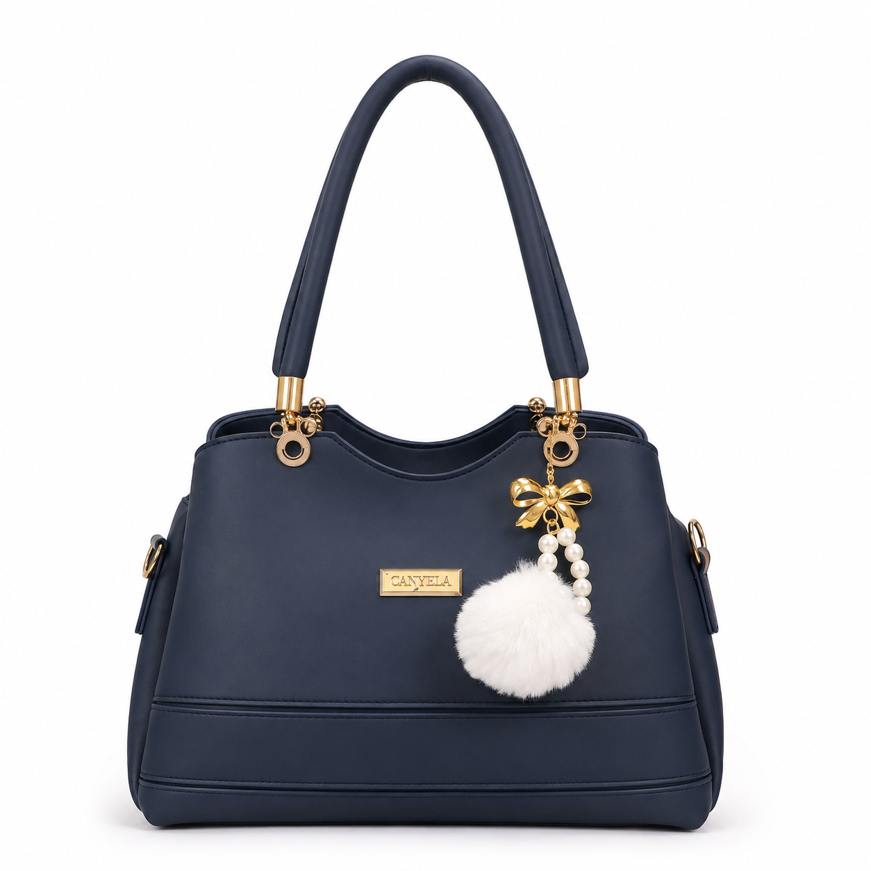 Luxury Lavender Tote Bag for Women | Elegant Shoulder Handbag with Pearl Charm