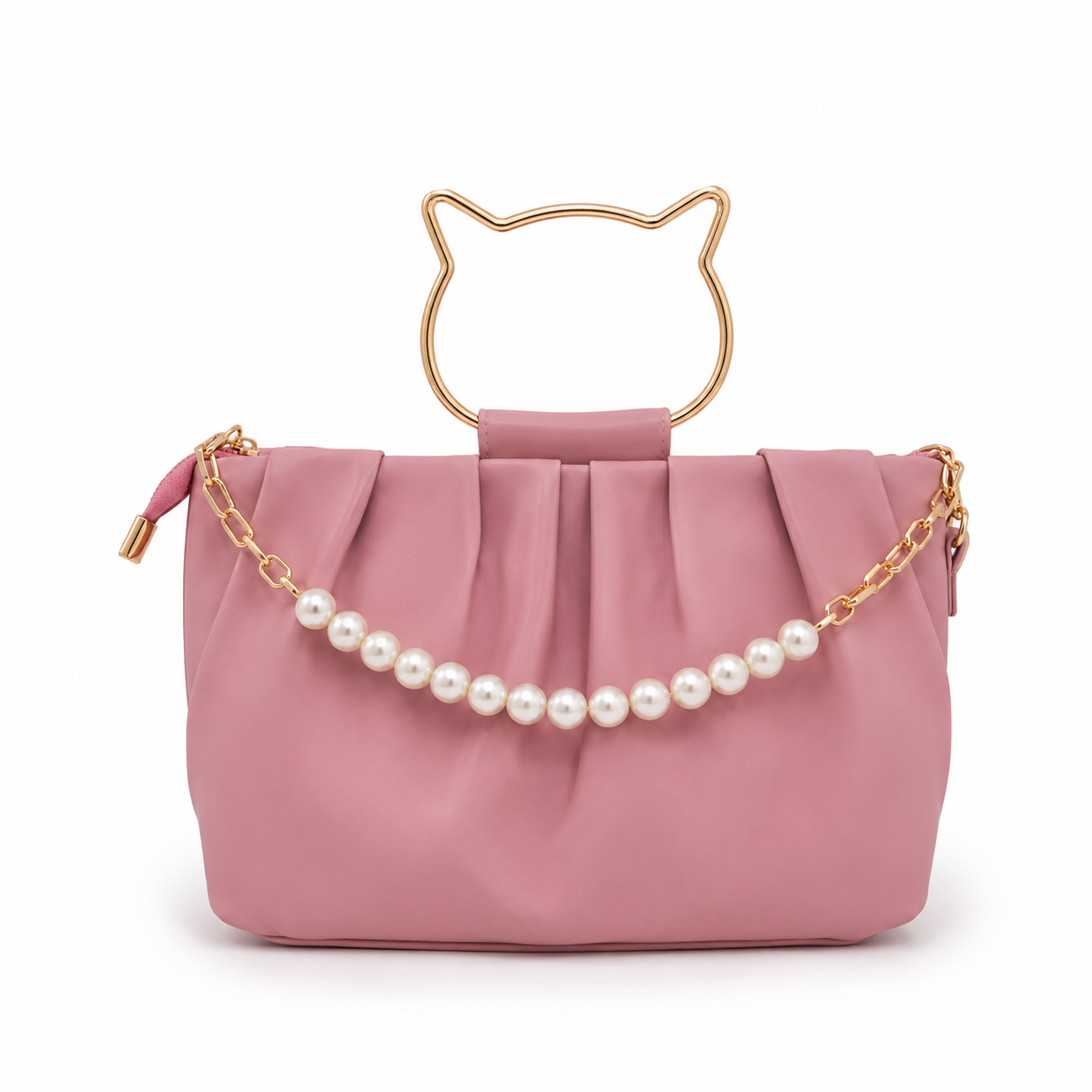 Pearl Luxe White Clutch Bag – Elegant Party & Wedding Shoulder Handbag